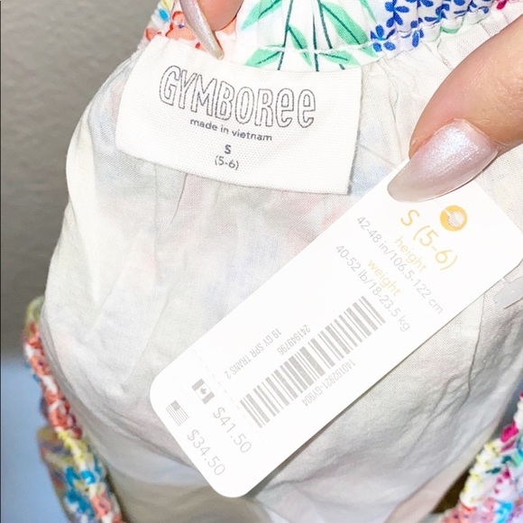 Gymboree Cotton Colorful Floral Girls Mini Skirt - Picture 5 of 7